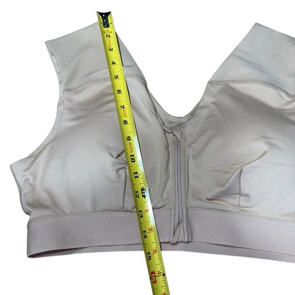 Tommie Copper Women's Shoulder Support Compression Bra Front Zipper 2XL Nude - Picture 9 of 9